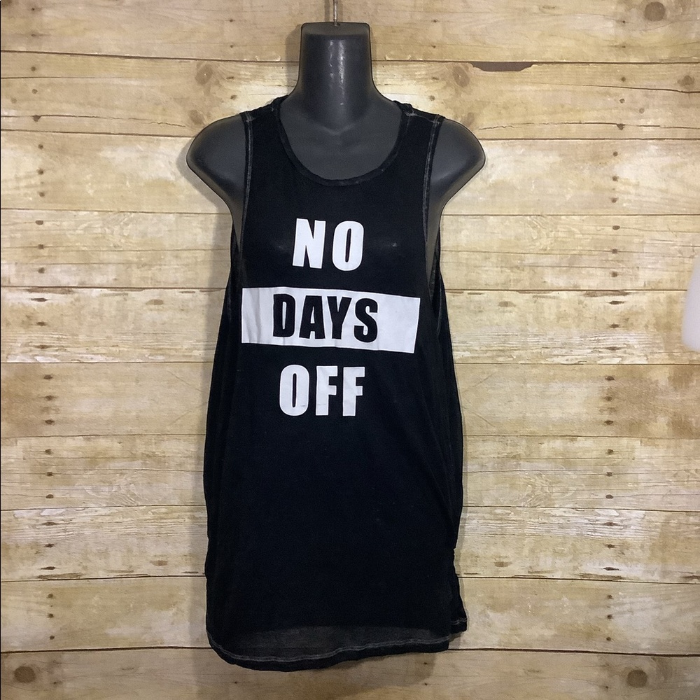 F.I.T. (fashion inspire train) NO DAYS OFF Women's Black Active Tank
